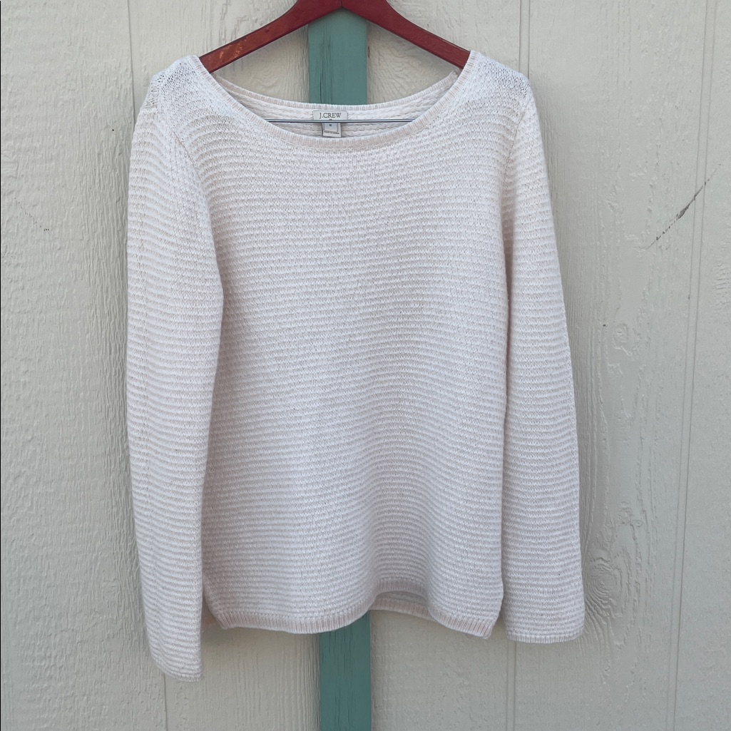 J. Crew Textured Merino Wool Blend Sweater Medium
